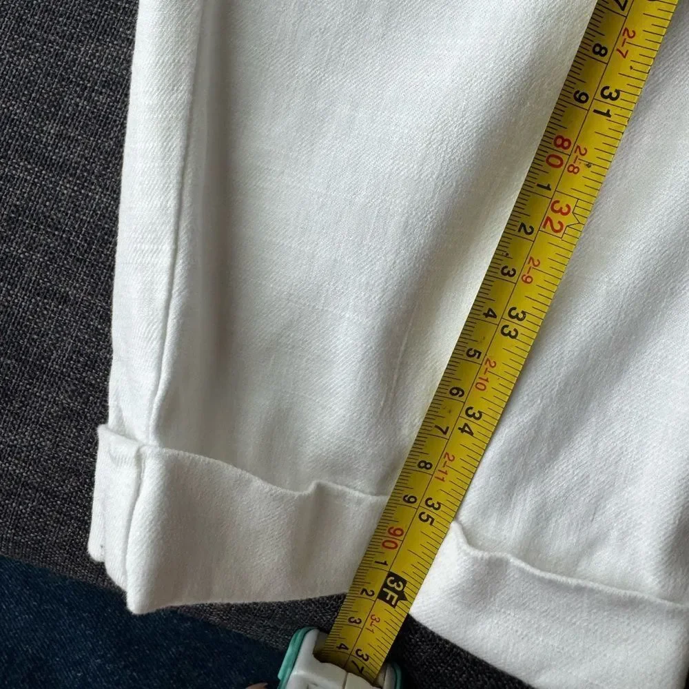 Anthropologie White Nias Trousers Pants By Ett Twa Size 0 - Picture 14 of 16
